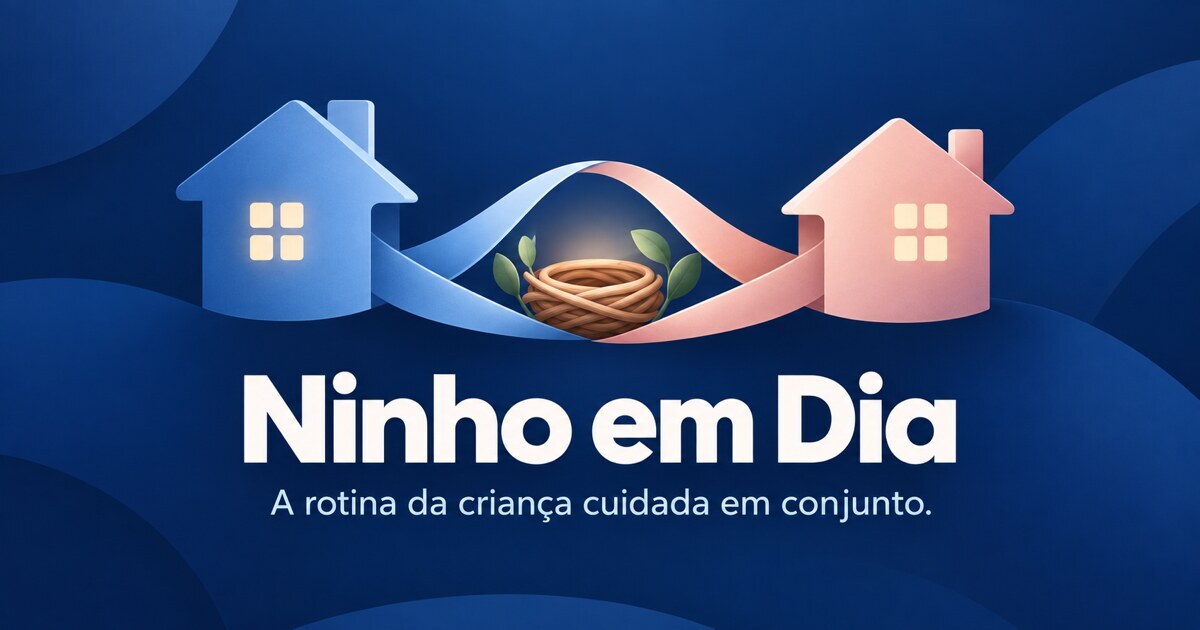 Identidade do Ninho em Dia: duas casas conectadas por um só cuidado